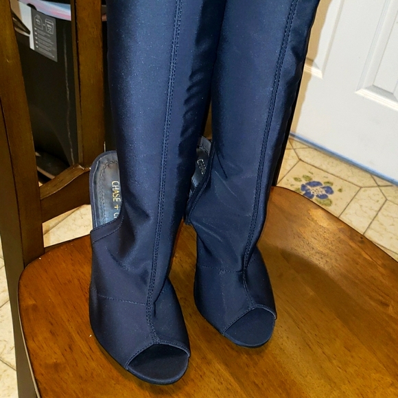 Chase + Chloe Shoes - Chase + Cloe open over the knee open boots.